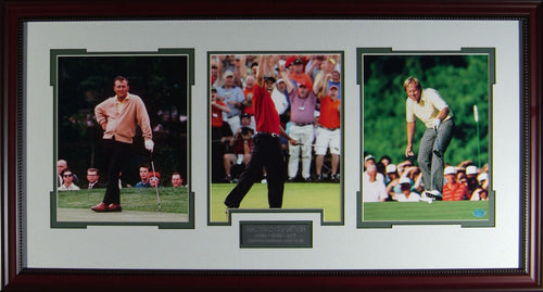 Jack Nicklaus, Tiger Woods, and Arnold Palmer
