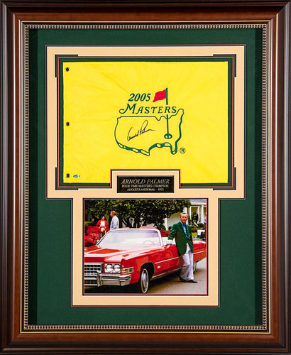 Arnold Palmer Autographed Masters Flag Display