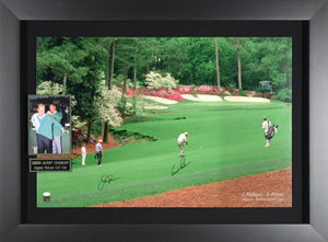 Jack Nicklaus and Arnold Palmer Autographed Hole 13
